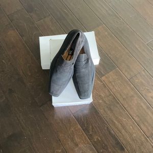 Men Shoes size 12M gray suede square toe